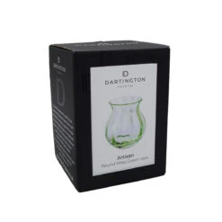 Artisan Round Moss Green Vase -Dartington Crystal artisan round moss box co