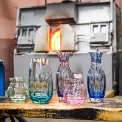 Artisan Slim Teal Vase -Dartington Crystal artisan group 02 13