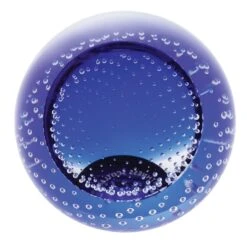 Personalised Blue Paperweight -Dartington Crystal blank blue paperweight 1