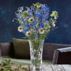 Bloom Flared Vase Bees & Rudbeckia -Dartington Crystal bloom bees square