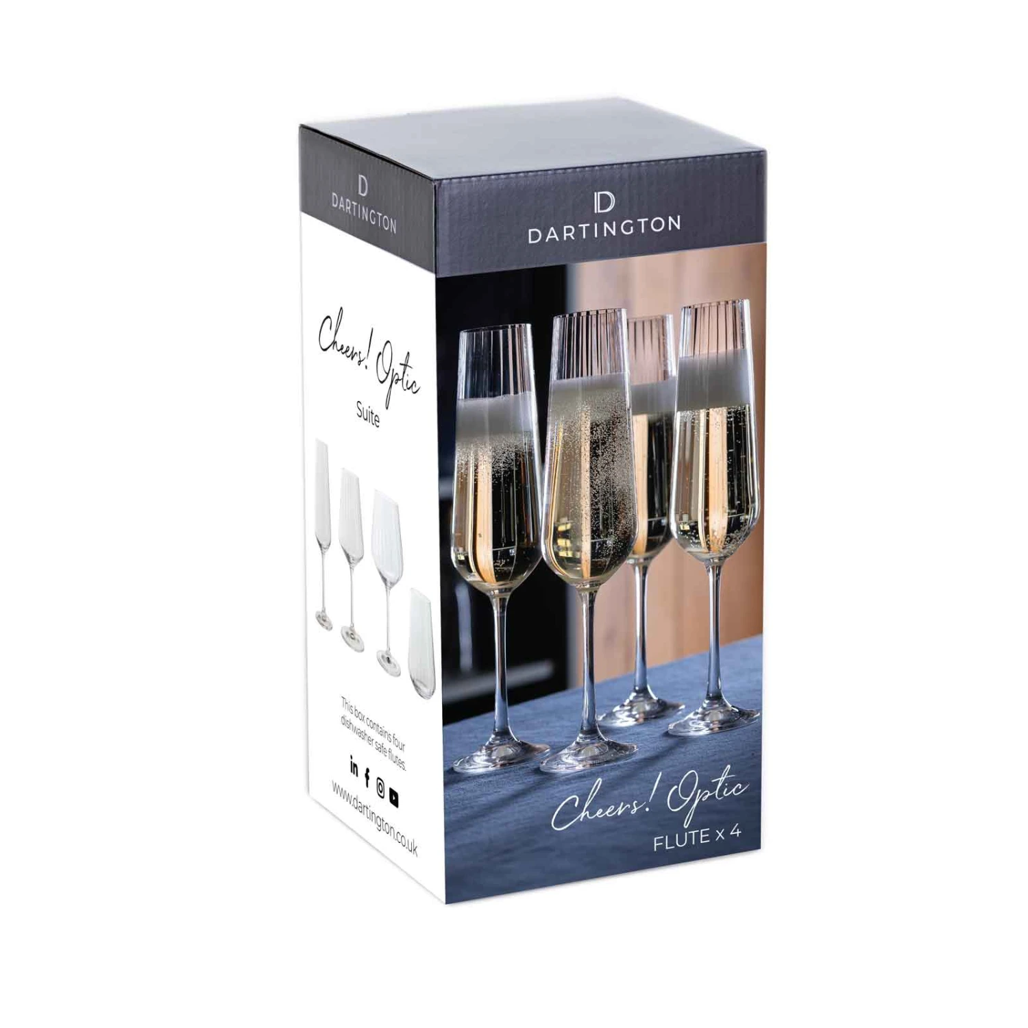 Cheers! Optic Champagne Flute, Set Of 4 6 Cheers! Optic Champagne Flute, Set Of 4 - Image 4
