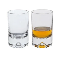 Dimple Shot Glass, Set Of 2 -Dartington Crystal dimple shot pair