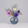 Florabundance Colours Ink Blue Anemone Vase -Dartington Crystal florabundance anemones blue squarre