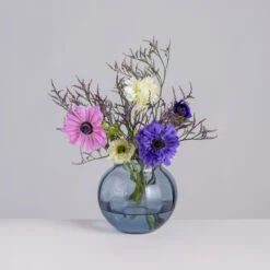 Florabundance Anemone Vase -Dartington Crystal florabundance anemones blue squarre 1