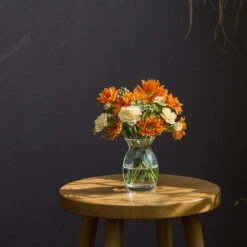 Florabundance Pansy Vase -Dartington Crystal florabundance pansy vase autumn sq lr