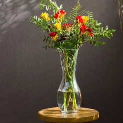 Florabundance Rose Vase -Dartington Crystal florabundance rose