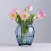 Florabundance Colours Tulip Vase Ink Blue -Dartington Crystal florabundance tulip inkblue 0548 lr