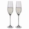Glitz Champagne Flute, Set Of 2 -Dartington Crystal flute liquid pair