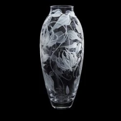 Jardin Flame Lily Tall Vase -Dartington Crystal gal3501 flame lily tall vase co 1 lr
