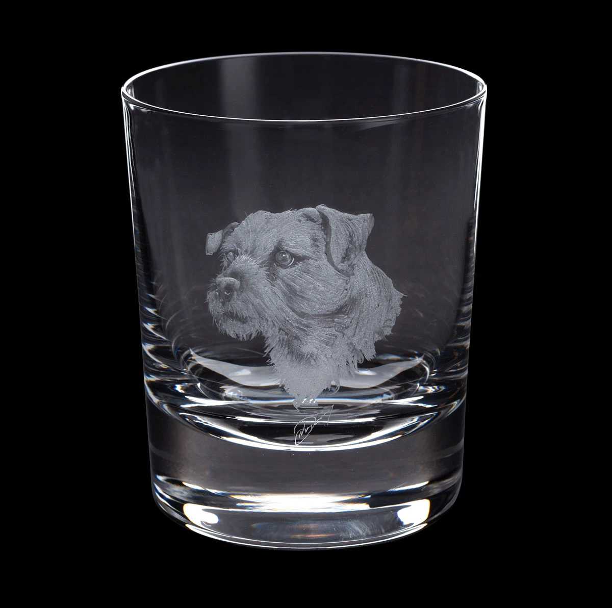 Hand Engraved Border Terrier Tumbler