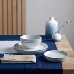 Denby - Kiln Blue Set Of 4 Cereal Bowls -Dartington Crystal kiln blue 12pc dinner set 79761 max size 2000px rgb
