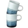 Denby - Kiln Blue Set Of 2 Ridged Mugs 2 Denby - Kiln Blue Set Of 2 Ridged Mugs -Dartington Crystal kiln blue ridged mug set 80248 max size 2000px rgb