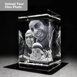 Medium Laser Photo Gift Block - Tower (Free Text Engraving Available) -Dartington Crystal laser tower3