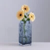 Marguerite Tall Vase Ink Blue -Dartington Crystal marguerite tall inkblue square