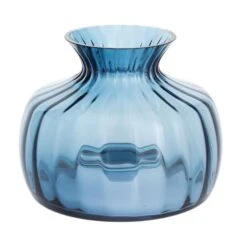 Cushion Medium Vase Ink Blue -Dartington Crystal medium vase ink blue 1