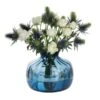 Cushion Medium Vase Ink Blue -Dartington Crystal medium vase ink blue flowers 1