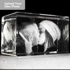 Medium Laser Photo Gift Block - Rectangle (Free Text Engraving Available) - Standard Delivery Will Be 3 Working Days. -Dartington Crystal medrect3 1