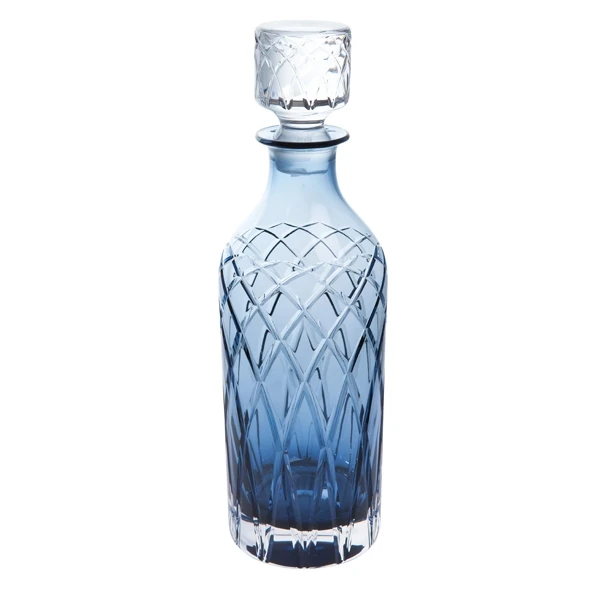 Harris Ink Blue Tall Spirit Decanter 3 Harris Ink Blue Tall Spirit Decanter