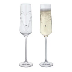 Glitz Romance Champagne Flutes
