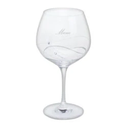 "Mum" - Engraved Single Glitz Copa Glass