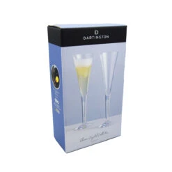 Sharon Champagne Flute, Set Of 2 -Dartington Crystal st115 6 sharon flute box co