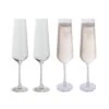 Cheers! Optic Champagne Flute, Set Of 4 -Dartington Crystal st3599 4 o 4pk cheers optic flute group co