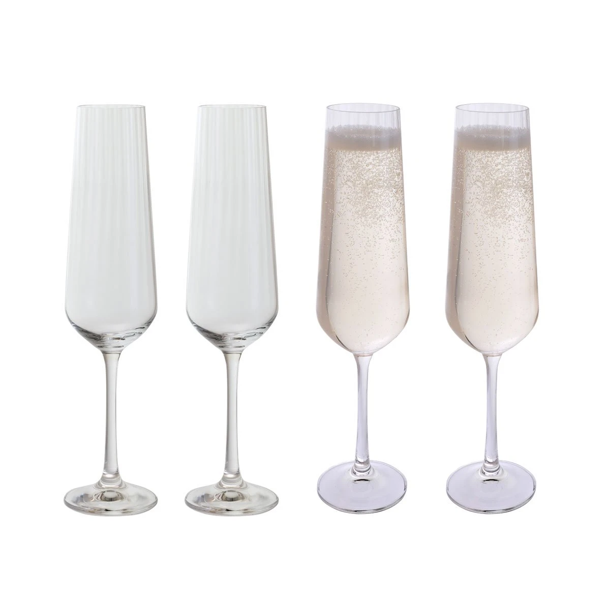 Cheers! Optic Champagne Flute, Set Of 4 3 Cheers! Optic Champagne Flute, Set Of 4