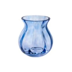 Artisan Round Iron Blue Vase