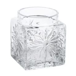 Marguerite Square Vase Clear -Dartington Crystal va3423 cl marguerite square clear co 1