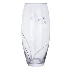 Glitz Lily Vase -Dartington Crystal va3567 glitz floral lily co lr